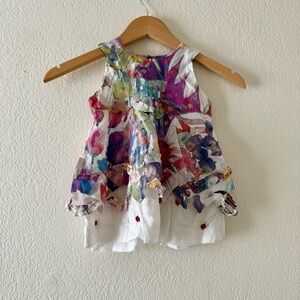 Guppi Watercolor Floral Girls Dress